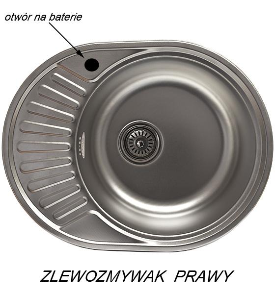 Zlewozmywak metalowy JOWISZ wpuszczany w blat struktura SATYNA - Zlew JOWISZ - obrazek 3