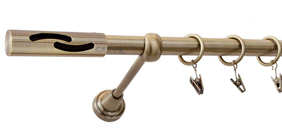 Karnisz FALKO Antyk Mosiądz, Pojedynczy 19 rura gładka - 260 cm