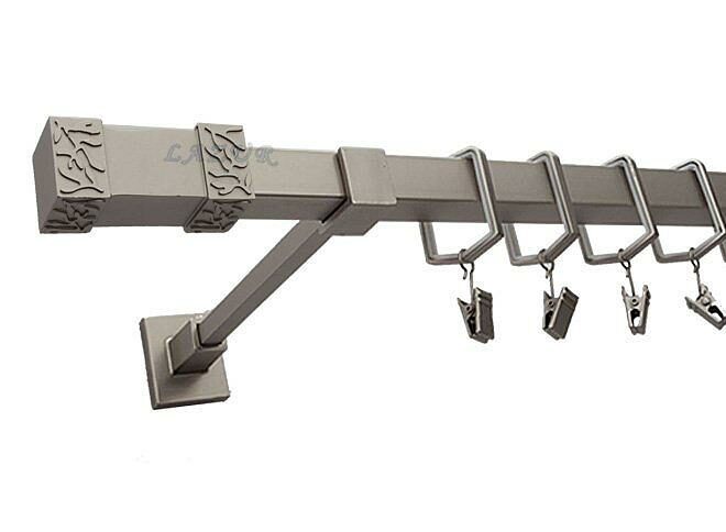 Karnisz VENUS Satyna Nikiel, Pojedynczy 20 KWADRO - 480 cm