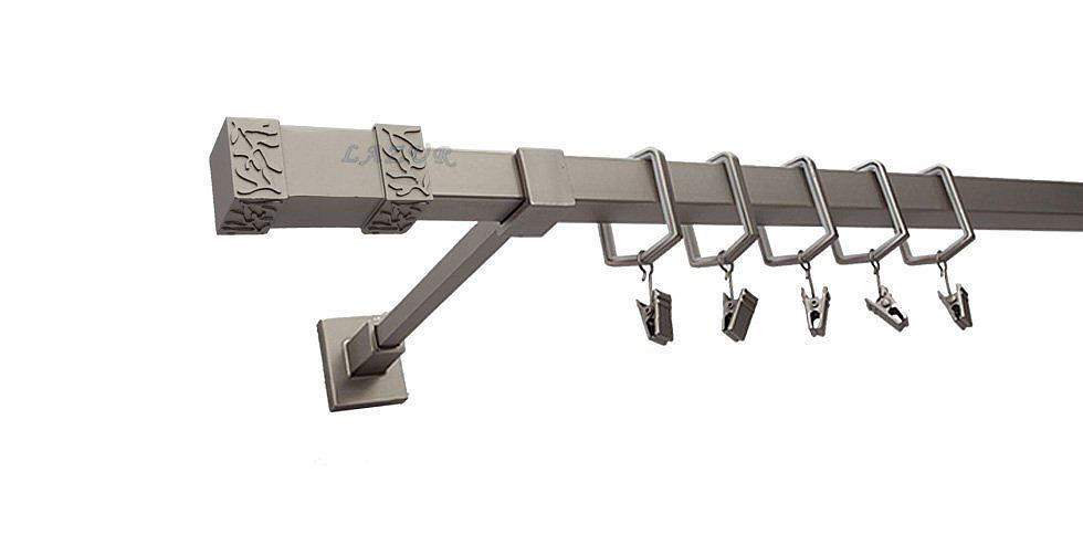 Karnisz VENUS Satyna Nikiel, Pojedynczy 20 KWADRO - 200 cm