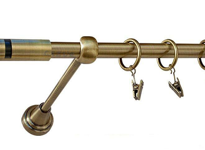 Karnisz CAPRI Antyk Mosiądz, Pojedynczy 16 rura gładka - 340 cm