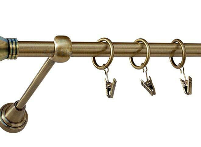 Karnisz FARAON Antyk Mosiądz, Pojedynczy 16 rura gładka - 260 cm