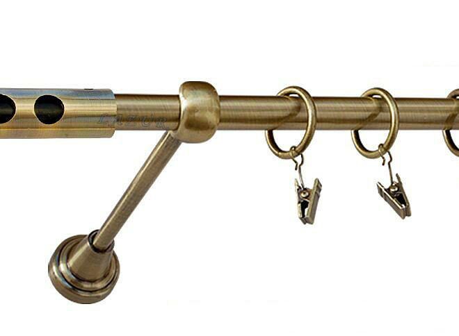 Karnisz DAWI Antyk Mosiądz, Pojedynczy 16 rura gładka - 340 cm