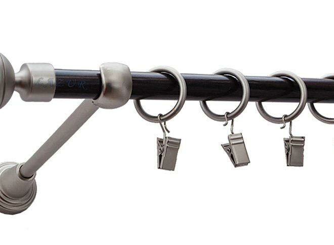 Karnisz PAOLA Satyna Nikiel, Pojedynczy 16 rura wenge - 480 cm