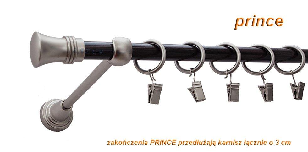 Karnisz PRINCE Satyna Nikiel, Pojedynczy 16 rura wenge - 480 cm - obrazek 3