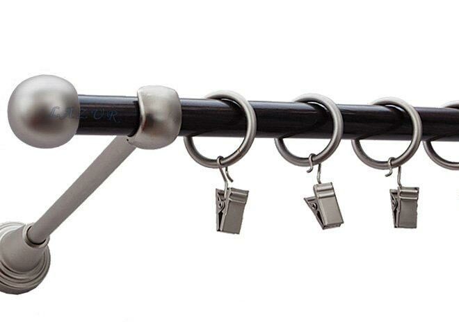 Karnisz KULA Satyna Nikiel, Pojedynczy 16 rura wenge - 480 cm