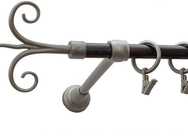 Karnisz Motyw Kute Satyna + Wenge, Pojedynczy 16 FANTAZJA - 480 cm