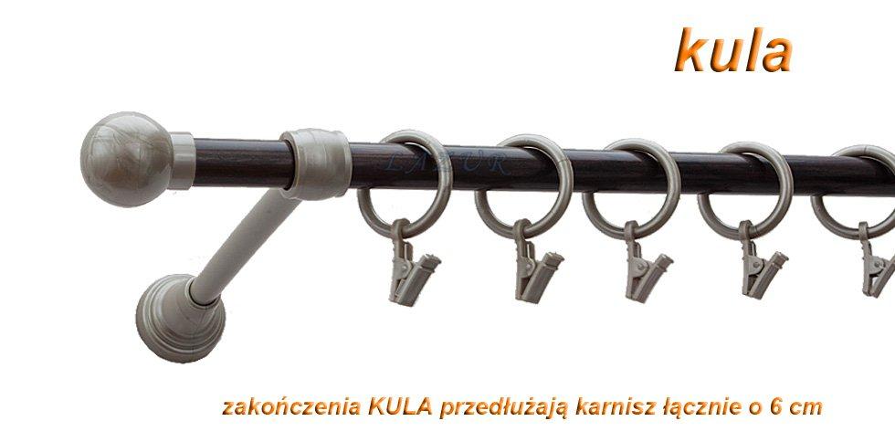 Karnisz Motyw Kute Satyna + Wenge, Pojedynczy 16 KULA - 480 cm - obrazek 3