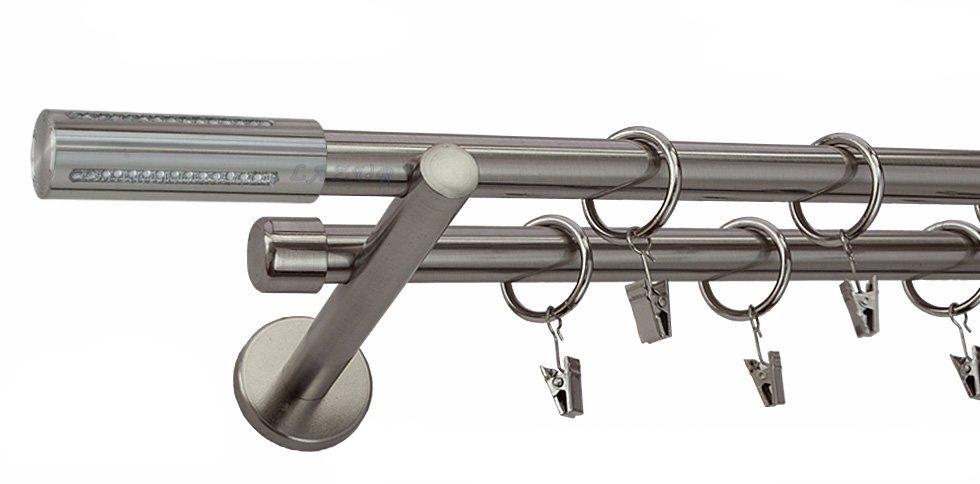 Karnisz LANSO Stal Nierdzewna Podw. 19 + 19 wspornik prosty - 120 cm