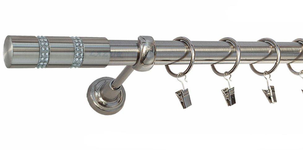 Karnisz ROSETTI Stal Nierdzewna, Pojedynczy 25 rura gładka - 360 cm