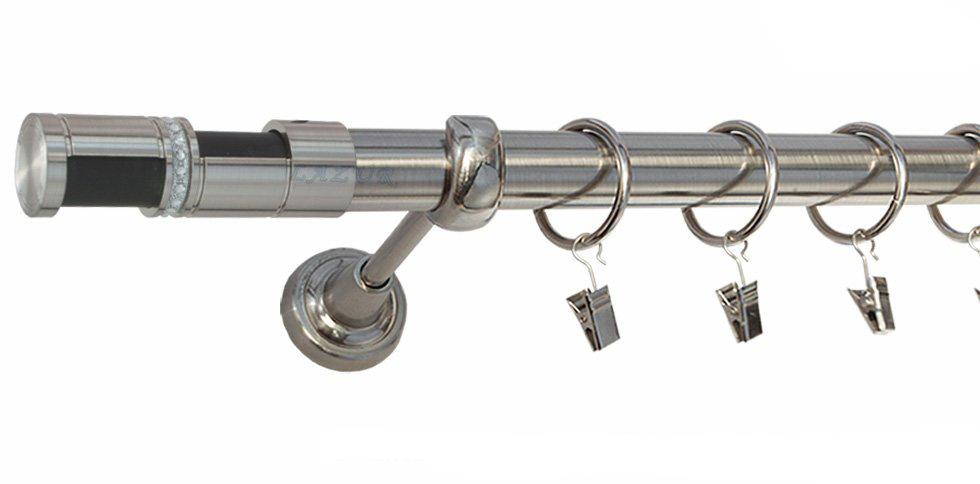 Karnisz DANTE Stal Nierdzewna, Pojedynczy 25 rura gładka - 140 cm