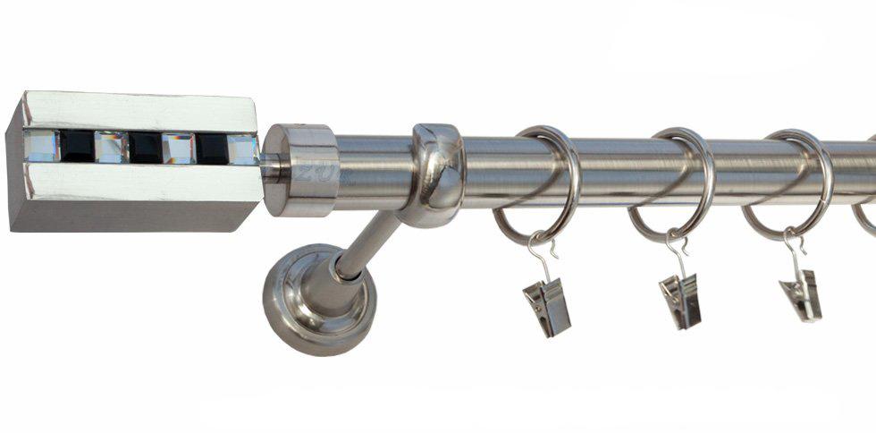 Karnisz ARES Stal Nierdzewna, Pojedynczy 25 rura gładka - 320 cm