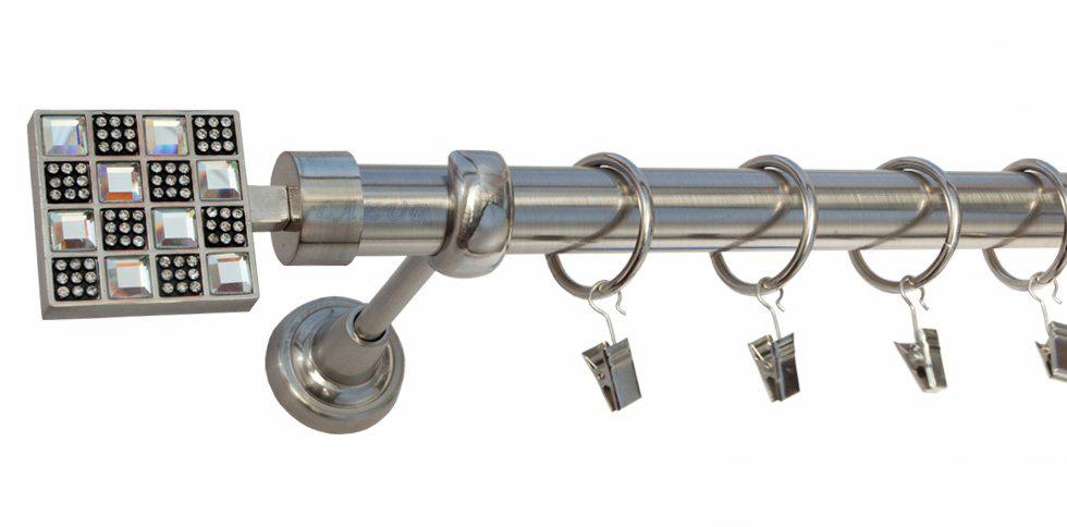 Karnisz HELIOS Stal Nierdzewna, Pojedynczy 25 rura gładka - 480 cm