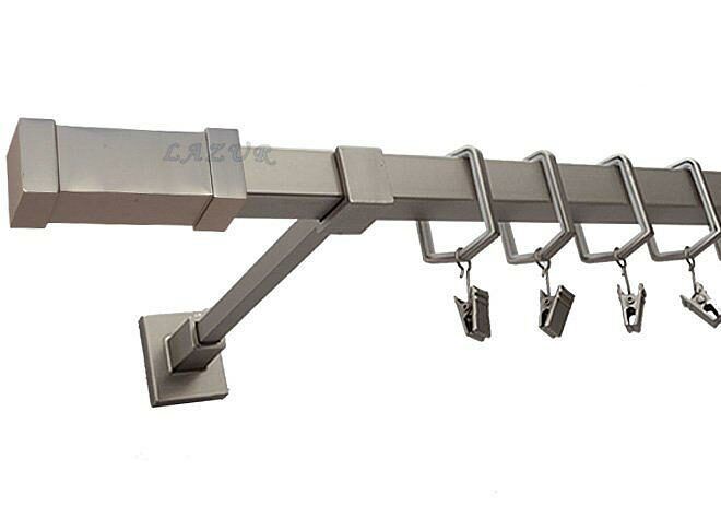 Karnisz KOMETA Satyna Nikiel, Pojedynczy 20 KWADRO - 480 cm