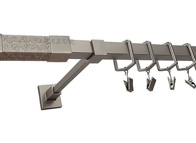 Karnisz URAN Satyna Nikiel, Pojedynczy 20 KWADRO - 260 cm