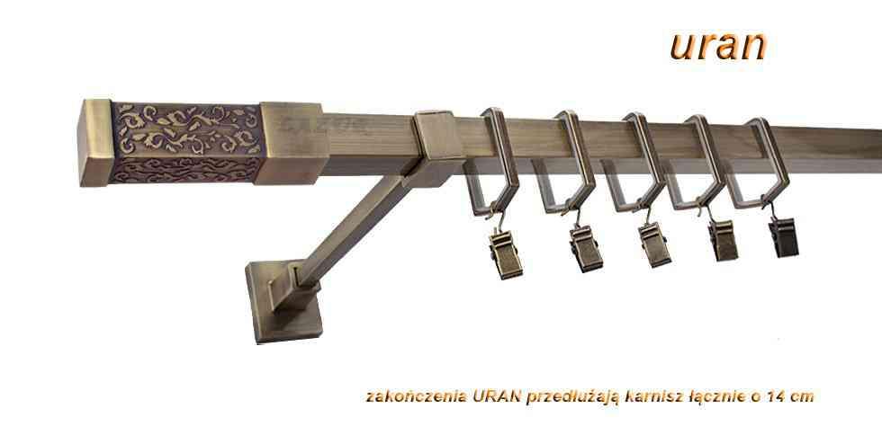 Karnisz URAN Stare Złoto, Pojedynczy 20 KWADRO - 360 cm - obrazek 3