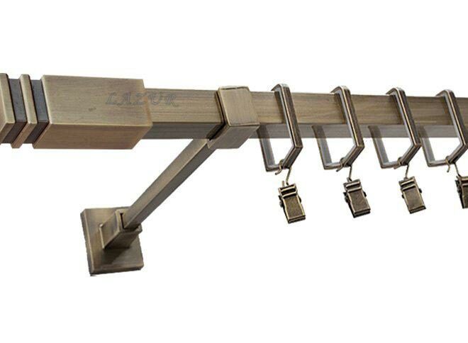 Karnisz JOWISZ Stare Złoto, Pojedynczy 20 KWADRO - 260 cm