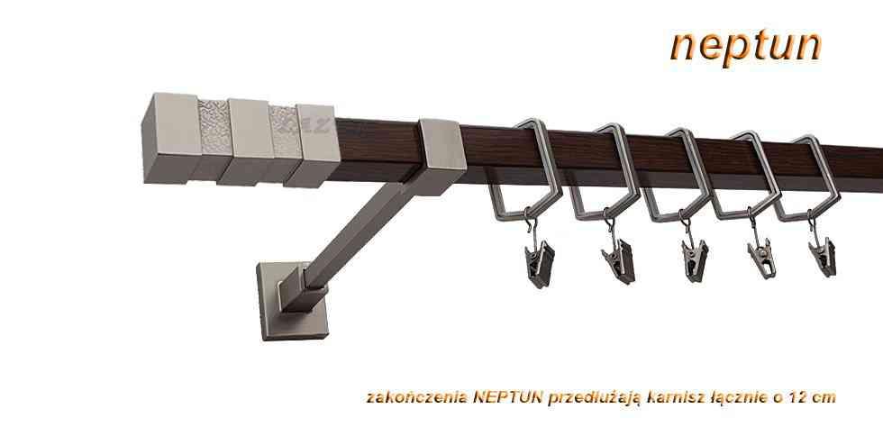 Karnisz NEPTUN Satyna + Orzech, Pojedynczy 20 KWADRO - 120 cm - obrazek 3