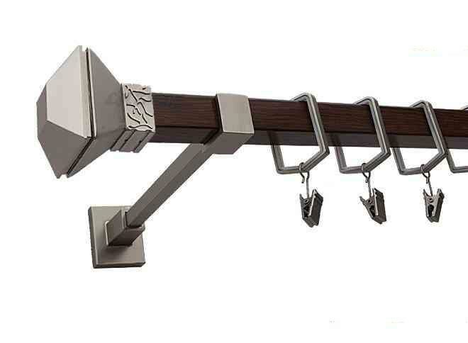 Karnisz MERCURY Satyna + Orzech, Pojedynczy 20 KWADRO - 480 cm