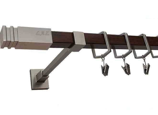 Karnisz JOWISZ Satyna + Orzech, Pojedynczy 20 KWADRO - 180 cm