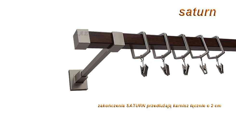 Karnisz SATURN Satyna + Orzech, Pojedynczy 20 KWADRO - 480 cm - obrazek 3