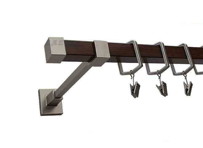 Karnisz SATURN Satyna + Orzech, Pojedynczy 20 KWADRO - 480 cm