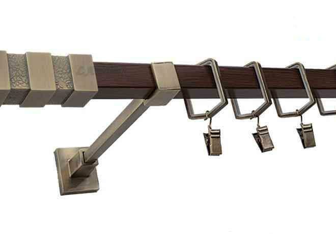 Karnisz NEPTUN Stare Złoto + Orzech, Pojedynczy 20 KWADRO - 480 cm