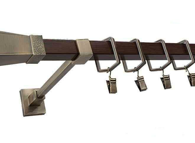 Karnisz MARS Stare Złoto + Orzech, Pojedynczy 20 KWADRO - 480 cm