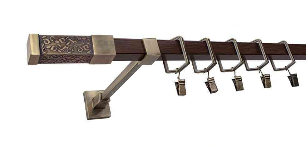 Karnisz URAN Stare Złoto + Orzech, Pojedynczy 20 KWADRO - 440 cm