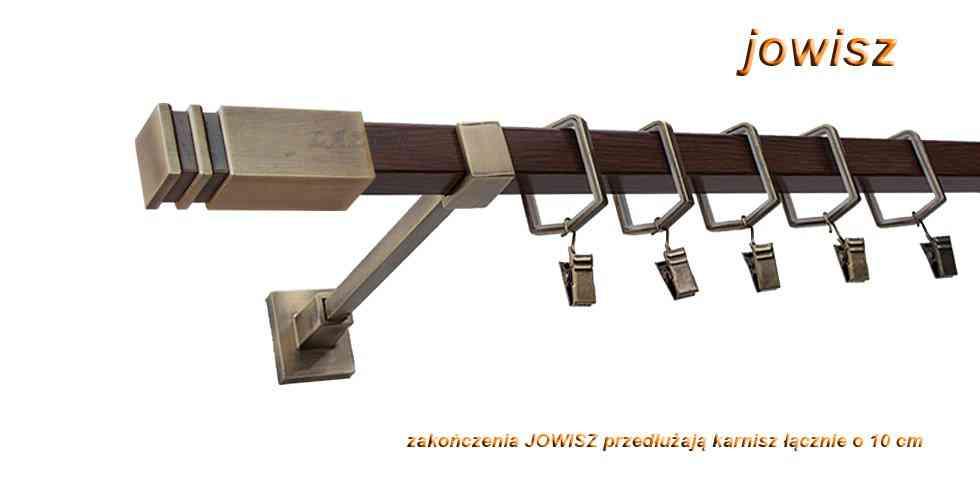 Karnisz JOWISZ Stare Złoto + Orzech, Pojedynczy 20 KWADRO - 360 cm - obrazek 3