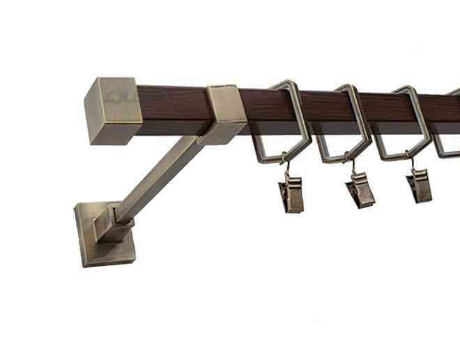 Karnisz SATURN Stare Złoto + Orzech, Pojedynczy 20 KWADRO - 480 cm