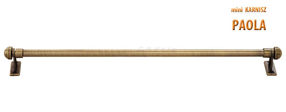 Mini Karnisz Regulowany PAOLA Antyk Mosiądz 100% metal - 40-60 cm - obrazek 3