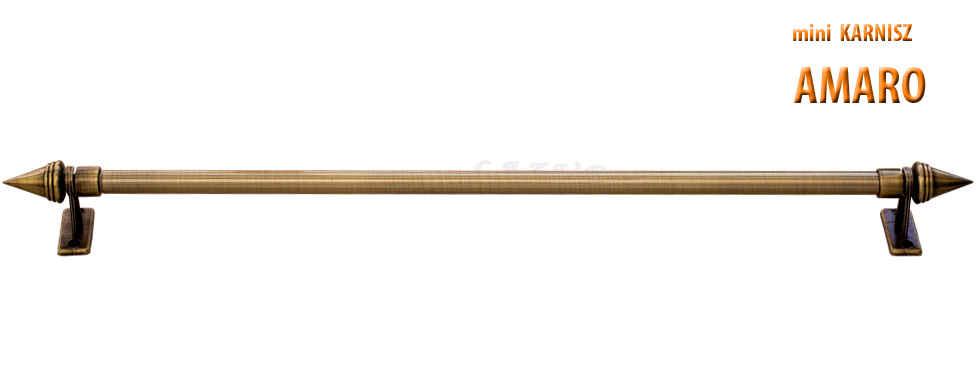 Mini Karnisz Regulowany AMARO Antyk Mosiądz 100% metal - 120-200 cm - obrazek 3