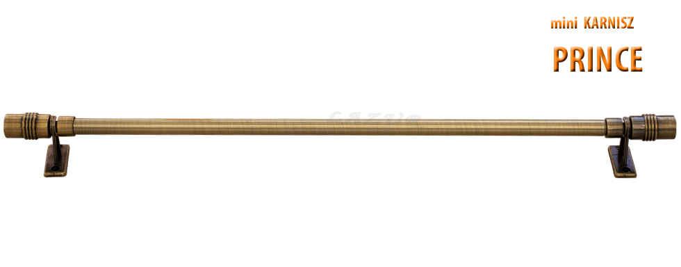 Mini Karnisz Regulowany PRINCE Antyk Mosiądz 100% metal - 120-200 cm - obrazek 3