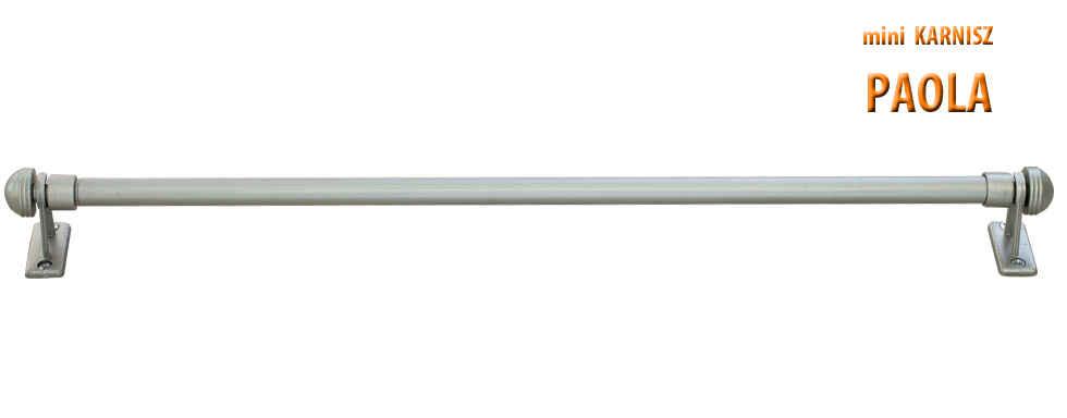 Mini Karnisz Regulowany PAOLA Satyna Nikiel 100% metal - 120-200 cm - obrazek 3