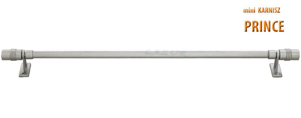 Mini Karnisz Regulowany PRINCE Satyna Nikiel 100% metal - 60-80 cm - obrazek 3
