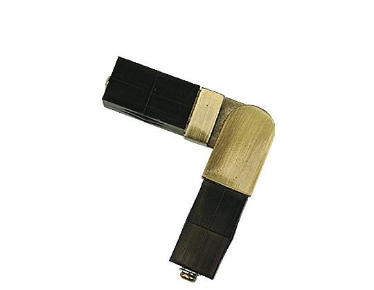 ŁĄCZNIK KĄTOWY WYKUSZOWY KWADRO STARE ZŁOTO - ŁĄCZNIK KATOWY STARE ZŁOTO