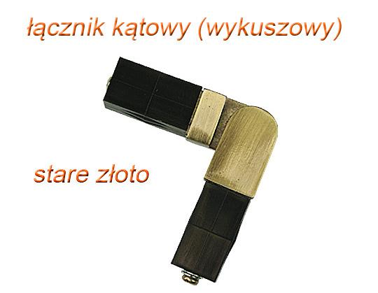 Alternative view of ŁĄCZNIK KĄTOWY WYKUSZOWY KWADRO STARE ZŁOTO - ŁĄCZNIK KATOWY STARE ZŁOTO