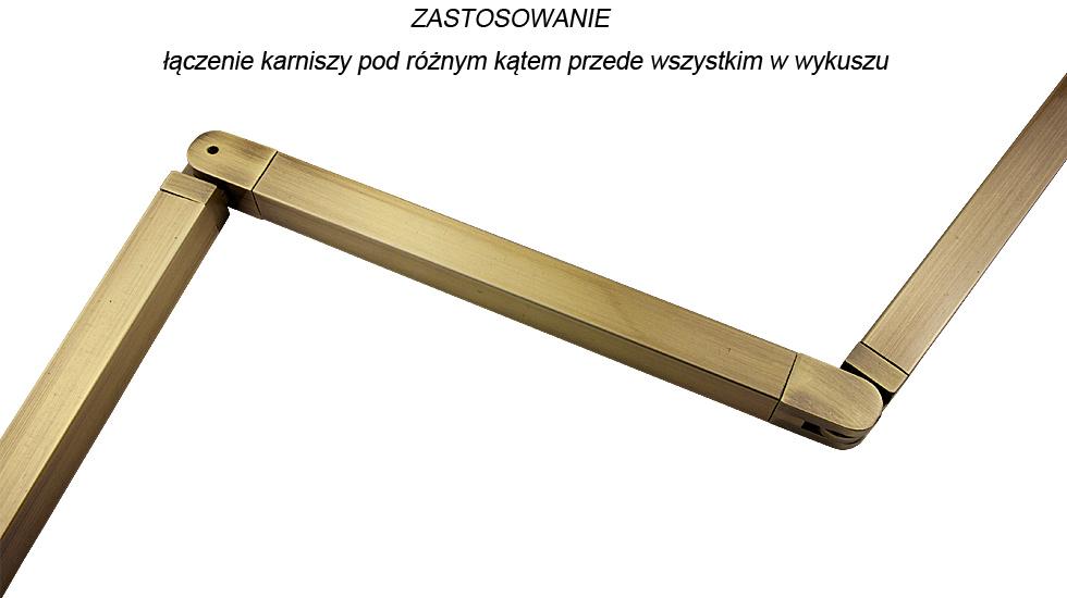 ŁĄCZNIK KĄTOWY WYKUSZOWY KWADRO STARE ZŁOTO - ŁĄCZNIK KATOWY STARE ZŁOTO - obrazek 3