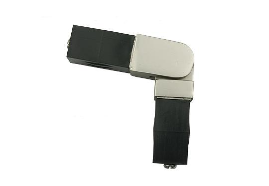 ŁĄCZNIK KĄTOWY WYKUSZOWY KWADRO SATYNA NIKIEL - ŁĄCZNIK KATOWY SATYNA NIKIEL