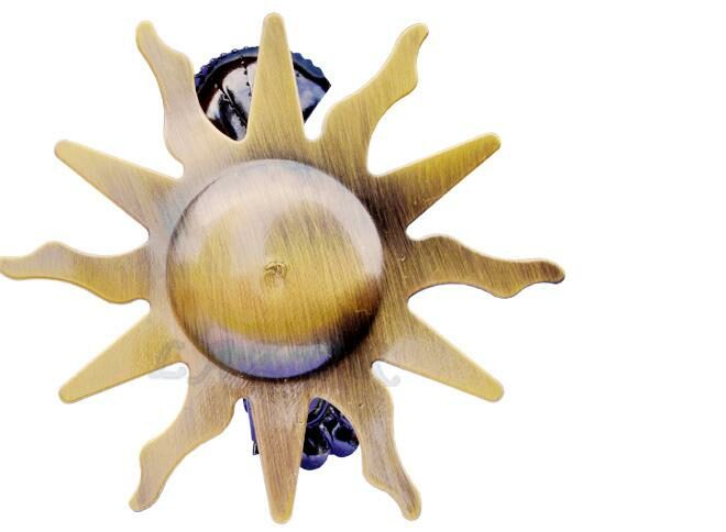 KLAMERKA OZDOBNA STARE ZŁOTO SŁOŃCE 1 SZTUKA  - KLAMERKA SŁOŃCE STARE ZŁOTO