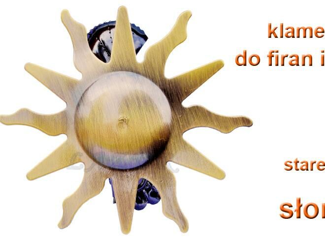 Alternative view of KLAMERKA OZDOBNA STARE ZŁOTO SŁOŃCE 1 SZTUKA  - KLAMERKA SŁOŃCE STARE ZŁOTO