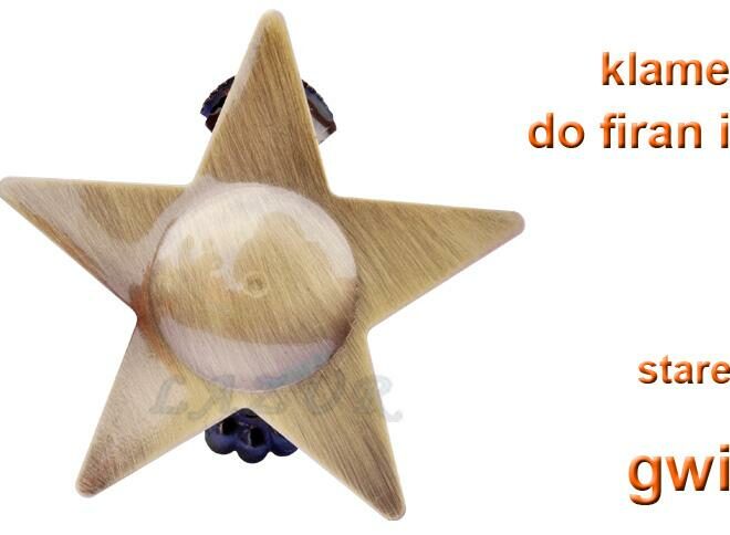 Alternative view of KLAMERKA OZDOBNA STARE ZŁOTO GWIAZDA 1 SZTUKA    - KLAMERKA GWIAZDA STARE ZŁOTO
