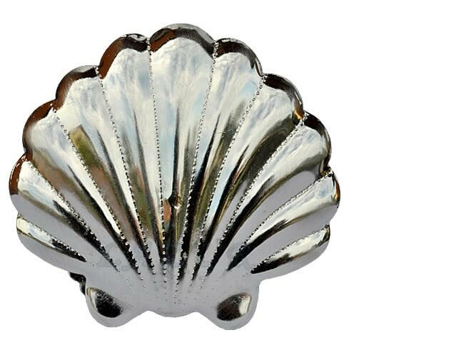 KLAMERKA OZDOBNA STAL NIERDZEWNA MUSZLA 1 SZTUKA       - KLAMERKA MUSZLA STAL NIERDZEWNA