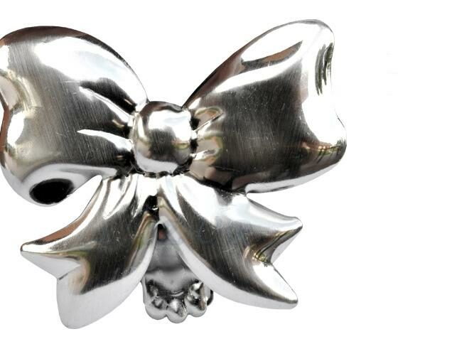 KLAMERKA OZDOBNA STAL NIERDZEWNA KOKARDA 1 SZTUKA         - KLAMERKA KOKARDA STAL NIERDZEWNA