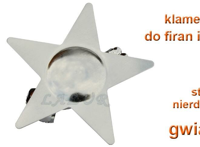 Alternative view of KLAMERKA OZDOBNA STAL NIERDZEWNA GWIAZDA 1 SZTUKA          - KLAMERKA GWIAZDA STAL NIERDZEWNA