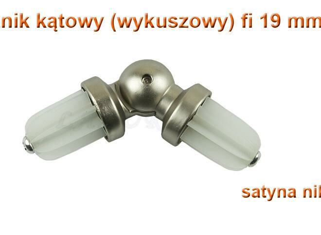 Alternative view of ŁĄCZNIK KĄTOWY WYKUSZOWY SATYNA NIKIEL FI 19 MM - ŁĄCZNIK KATOWY