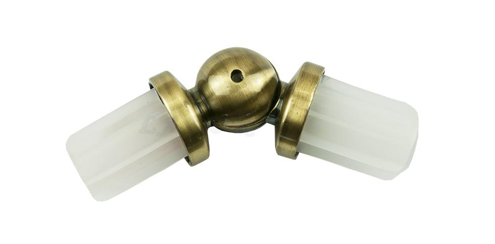 ŁĄCZNIK KĄTOWY WYKUSZOWY ANTYK MOSIĄDZ FI 25 MM - ŁĄCZNIK KATOWY