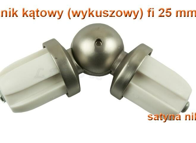 Alternative view of ŁĄCZNIK KĄTOWY WYKUSZOWY SATYNA NIKIEL FI 25 MM  - ŁĄCZNIK KATOWY