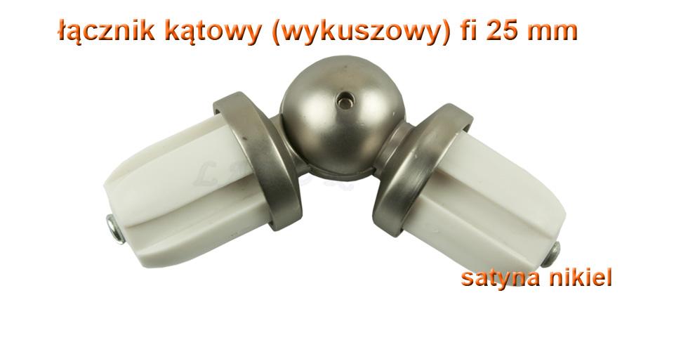 ŁĄCZNIK KĄTOWY WYKUSZOWY SATYNA NIKIEL FI 25 MM - ŁĄCZNIK KATOWY - obrazek 2